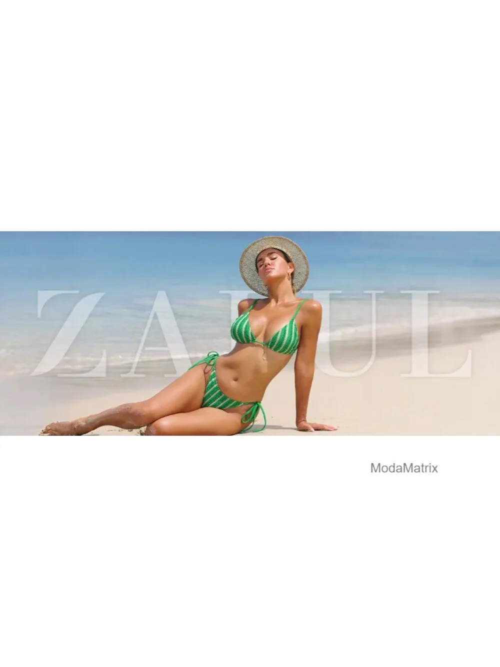 Crochet Knit Bikini Set Women String Thong High Cut Adjustable Straps Removable